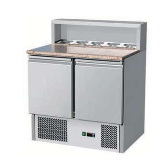 Saladette avec dosseret, Plan de Travail en Granit