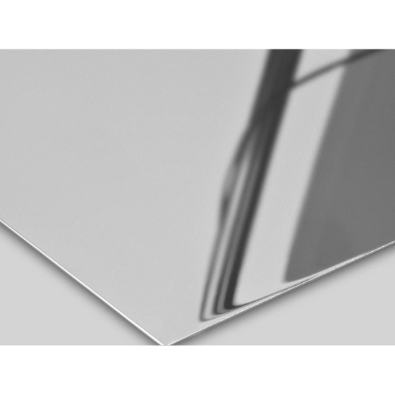 Feuille inox alimentaire miroir poli 1250 x 2500 mm 8/10
